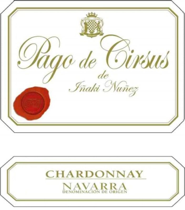 Pago de Cirsus Inaki Nunez Chardonnay 2012 Front Label