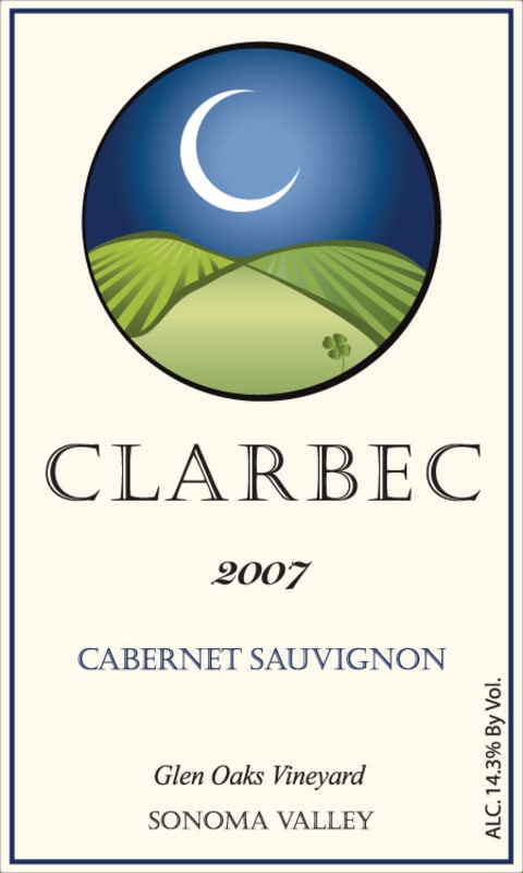 Clarbec Wines Glen Oaks Vineyard Cabernet Sauvignon 2007 Front Label