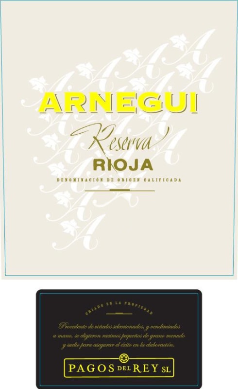 Pagos Del Rey Arnegui Reserva 2009 Front Label