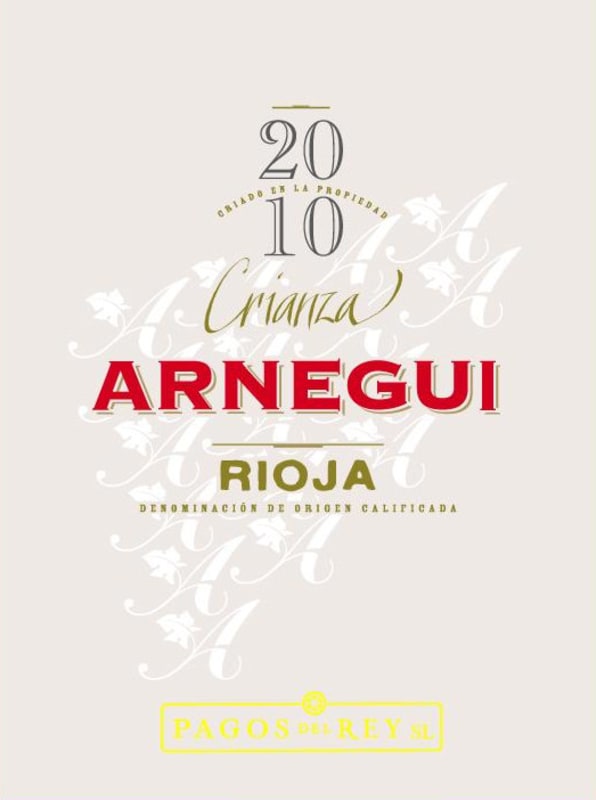 Pagos Del Rey Arnegui Crianza 2010 Front Label
