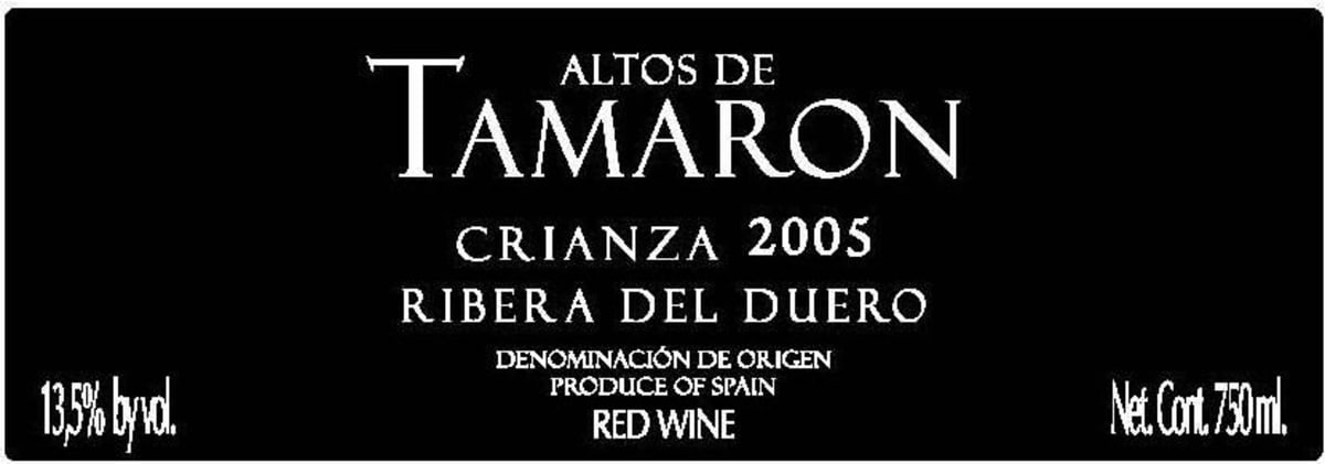 Pagos Del Rey Altos de Tamaron Crianza 2005 Front Label