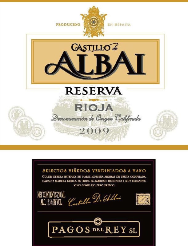 Pagos Del Rey Castillo de Albai Reserva 2009 Front Label