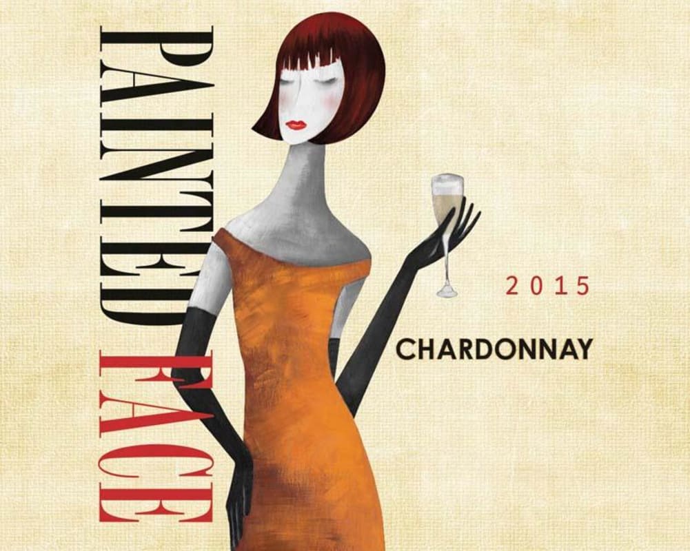 Painted Face Chardonnay 2015 Front Label