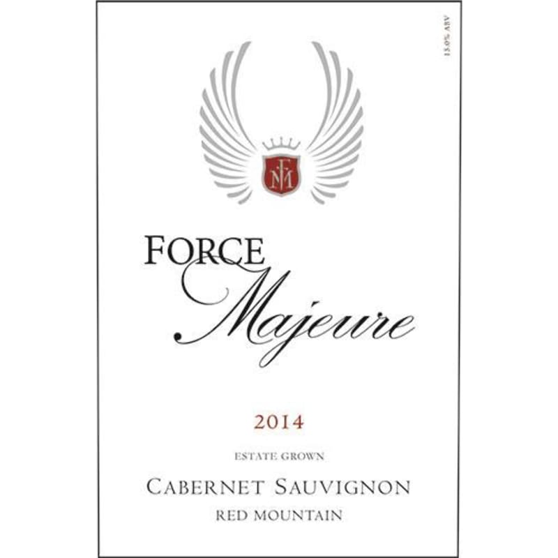 Force Majeure Red Mountain Cabernet Sauvignon 2014 Front Label