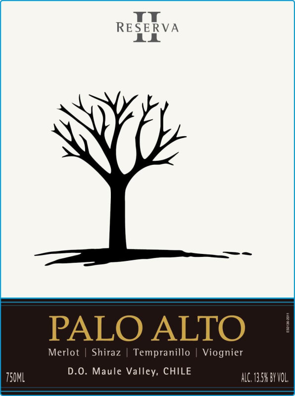 Bodega Palo Alto Reserva II Red Blend 2012 Front Label