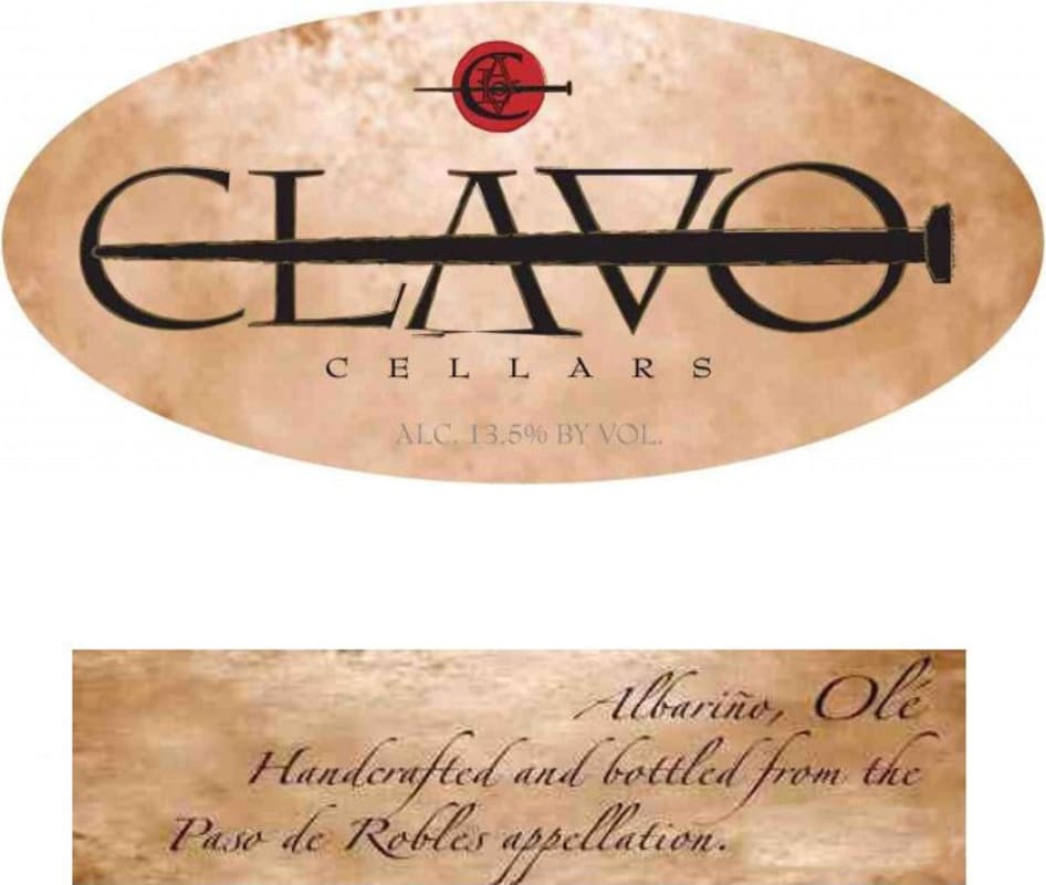 Clavo Cellars Ole Albarino 2011 Front Label