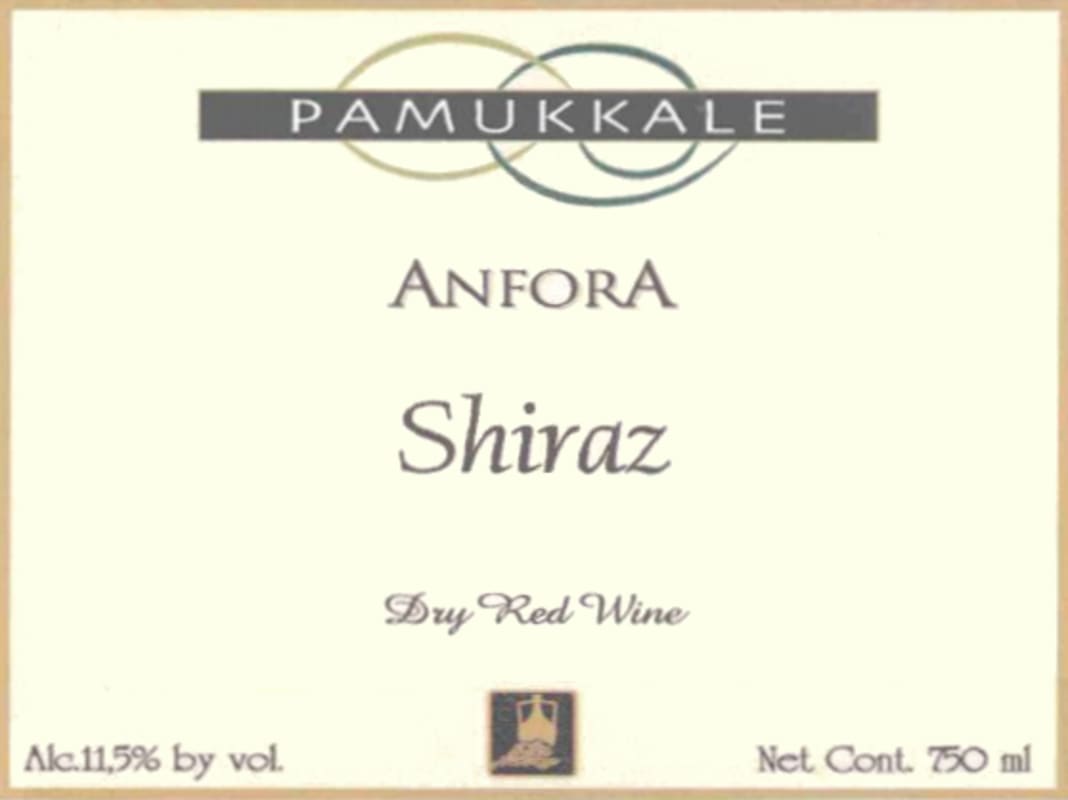 Pamukkale Winery Anfora Shiraz 2011 Front Label