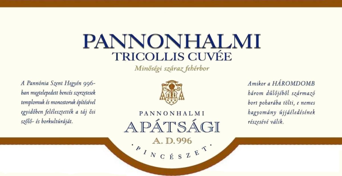 Pannonhalmi Foapatsag Tricollis Cuvee White 2012 Front Label