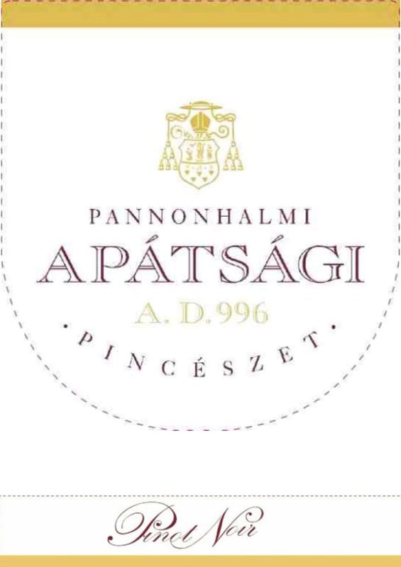 Pannonhalmi Foapatsag Pinot Noir 2012 Front Label