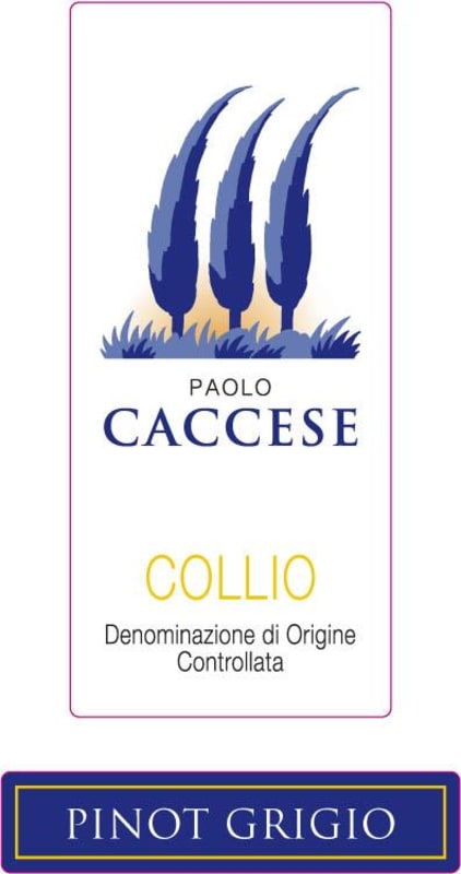 Paolo Caccese Collio Pinot Grigio 2015 Front Label