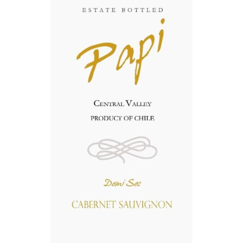 Papi Cabernet Sauvignon Demi Sec 2012 Front Label