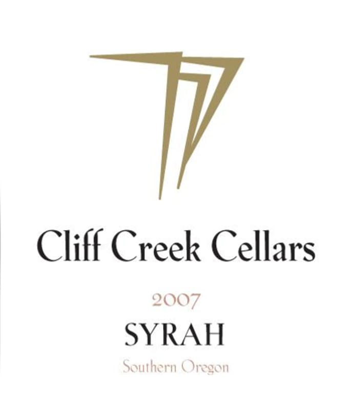 Cliff Creek winery Cellars Syrah 2007 Front Label