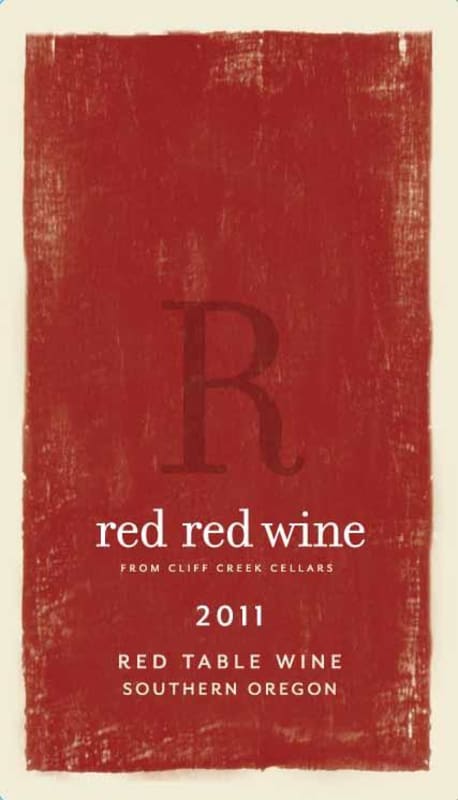 Cliff Creek winery Cellars Red Red Wine 2011 Front Label