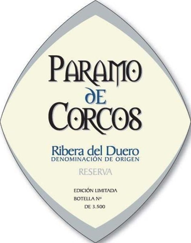 Paramo de Corcos Reserva 2004 Front Label