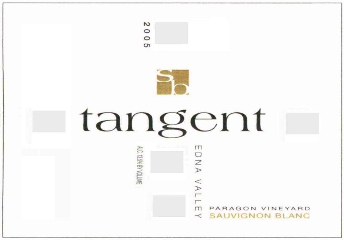 Tangent Edna Valley Sauvignon Blanc 2005 Front Label