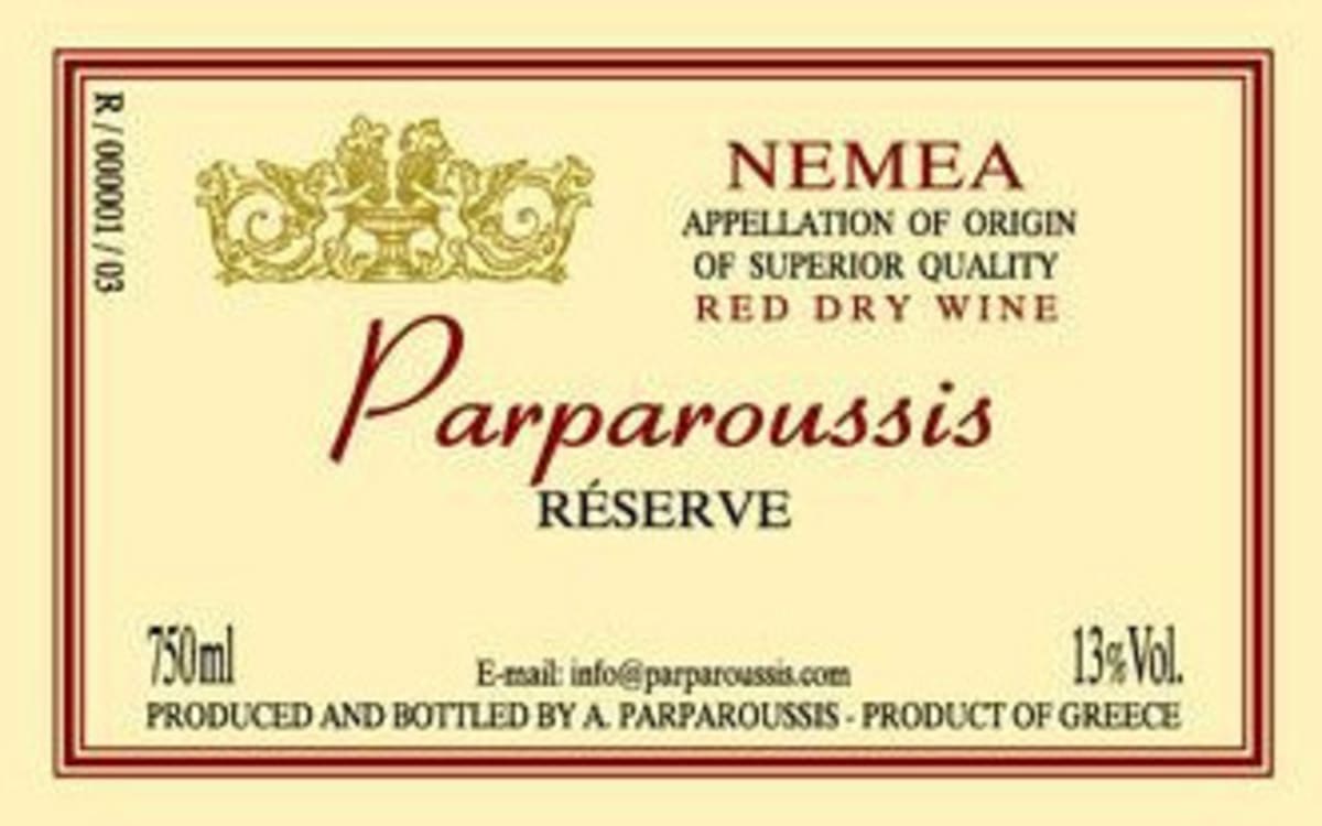 Parparoussis Nemea Reserve 2005 Front Label