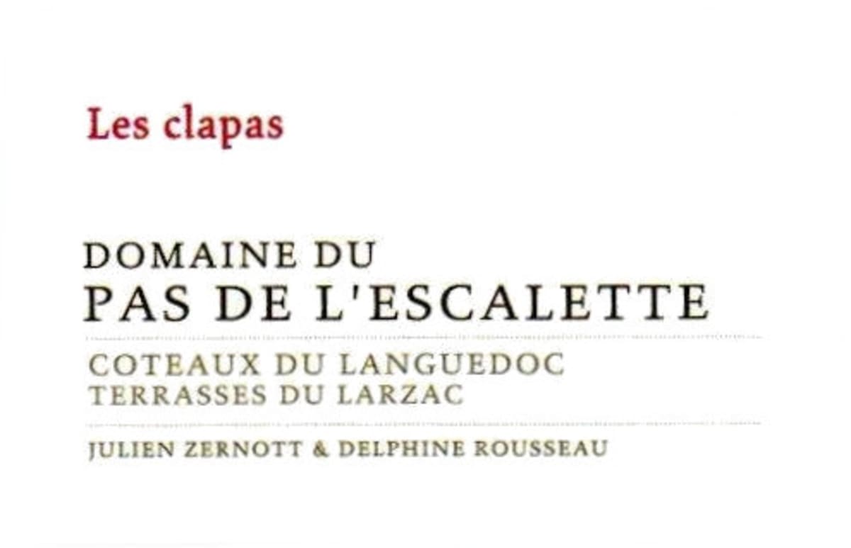 Pas De L'Escalette Terrasses du Larzac Les Clapas Rouge 2010 Front Label
