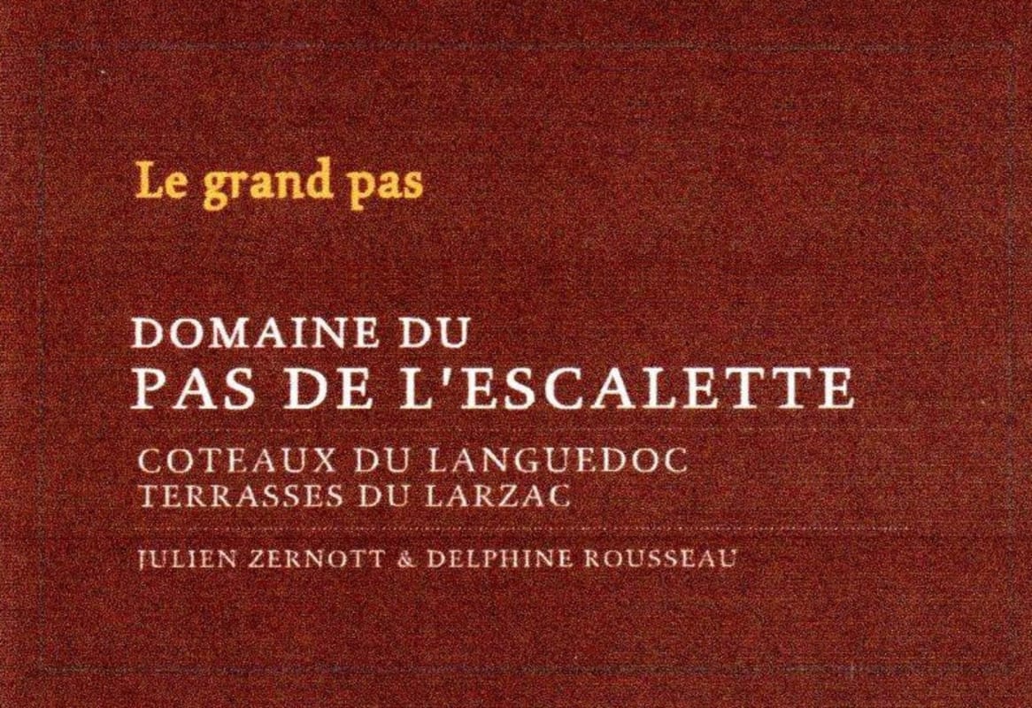 Pas De L'Escalette Terrasses du Larzac Le Grand Pas 2012 Front Label