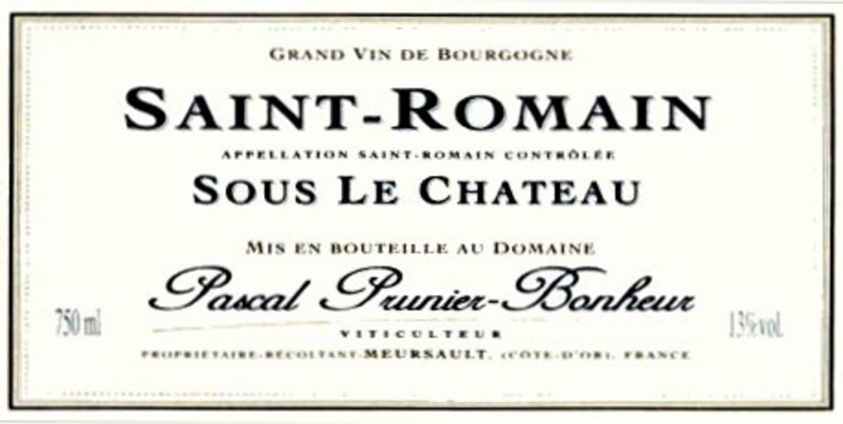 Pascal Prunier-Bonheur Saint-Romain Sous le Chateau 2005 Front Label