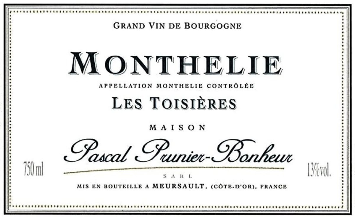 Pascal Prunier-Bonheur Monthelie Les Toisieres 2014 Front Label