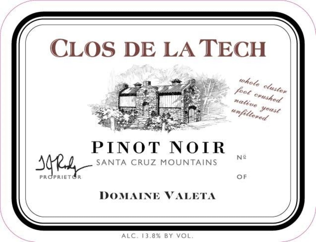 Clos de la Tech Domaine Valeta Pinot Noir 2006 Front Label