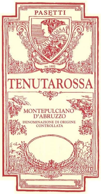 Pasetti Vini Montepulciano d'Abruzzo Tenutarossa 2008 Front Label