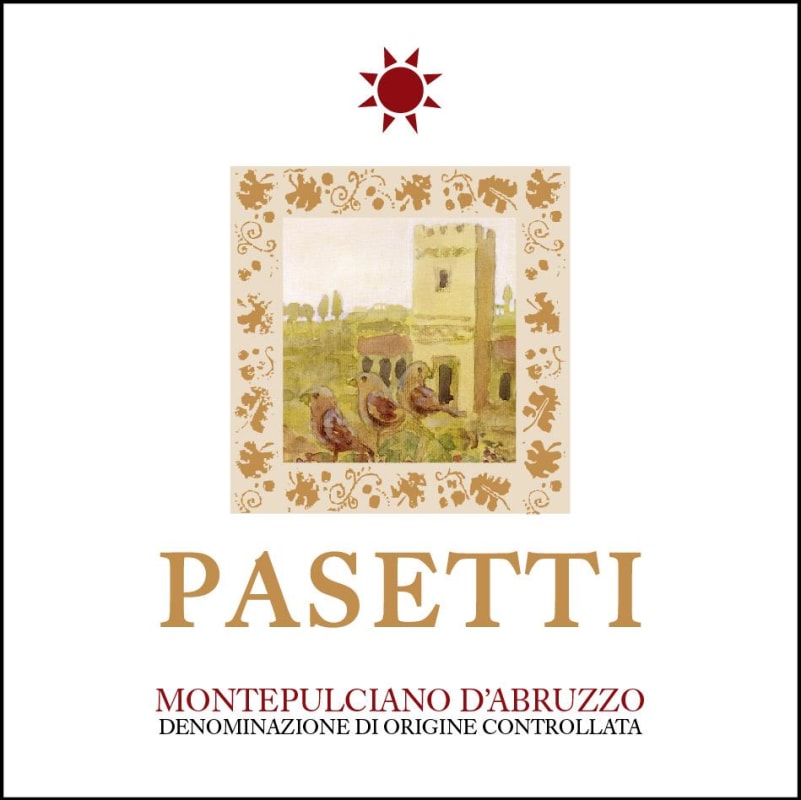 Pasetti Vini Montepulciano d'Abruzzo 2012 Front Label