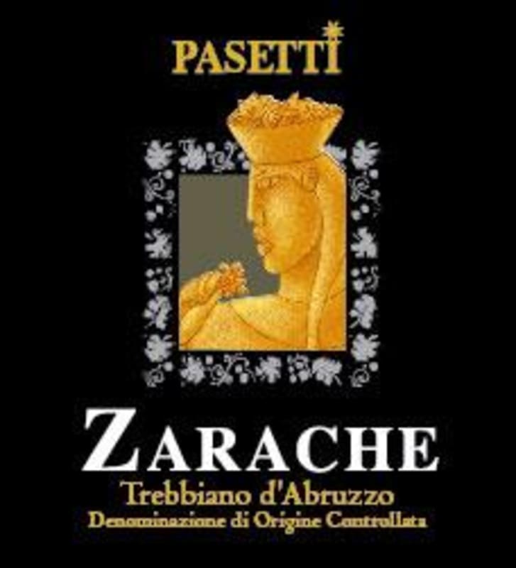 Pasetti Vini Trebbiano d'Abruzzo Zarache 2011 Front Label