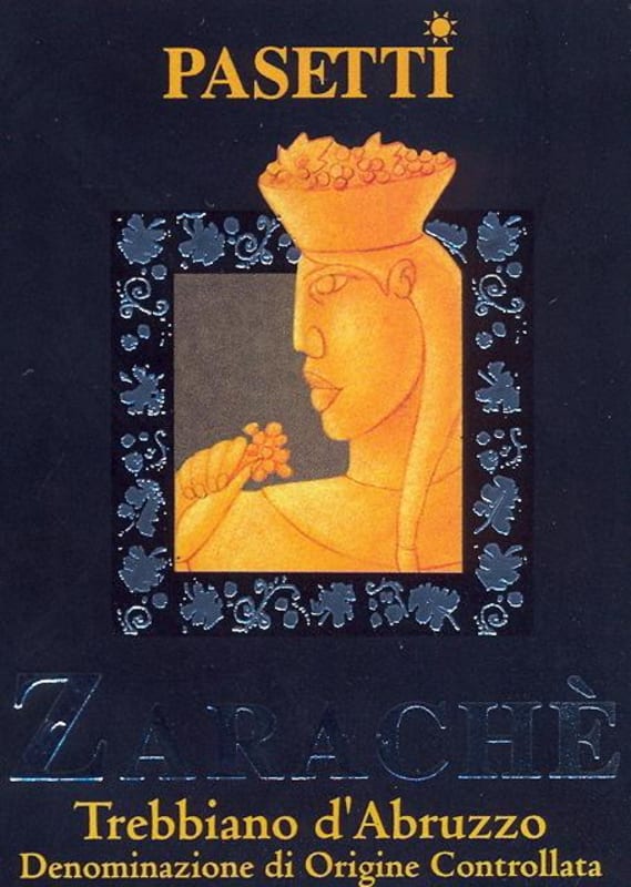 Pasetti Vini Trebbiano d'Abruzzo Zarache 2008 Front Label