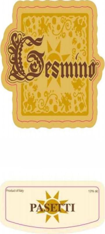 Pasetti Vini Gesmino Passito 2014 Front Label