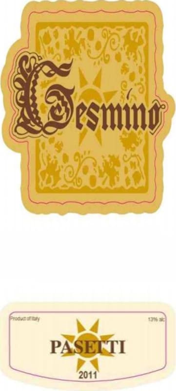 Pasetti Vini Gesmino Passito 2011 Front Label