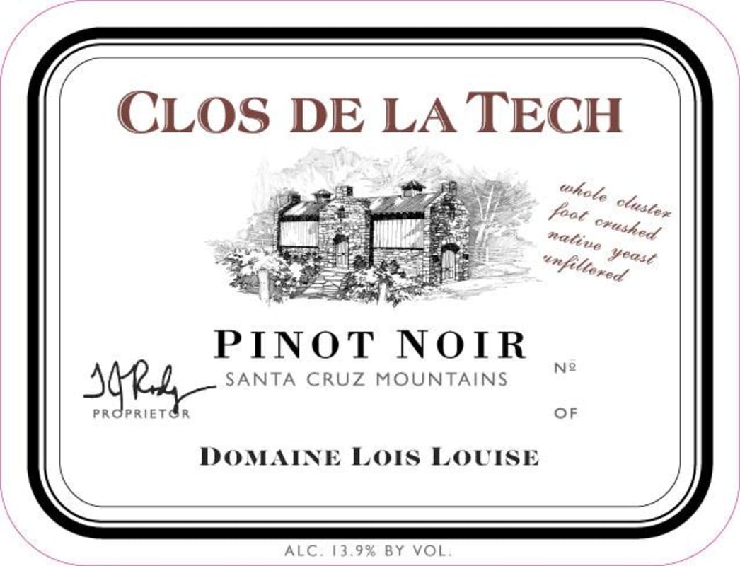 Clos de la Tech Domaine Lois Louise Pinot Noir 2008 Front Label