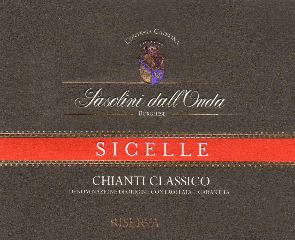 Pasolini dall'Onda Wines Chianti Classico Sicelle Riserva 2004 Front Label