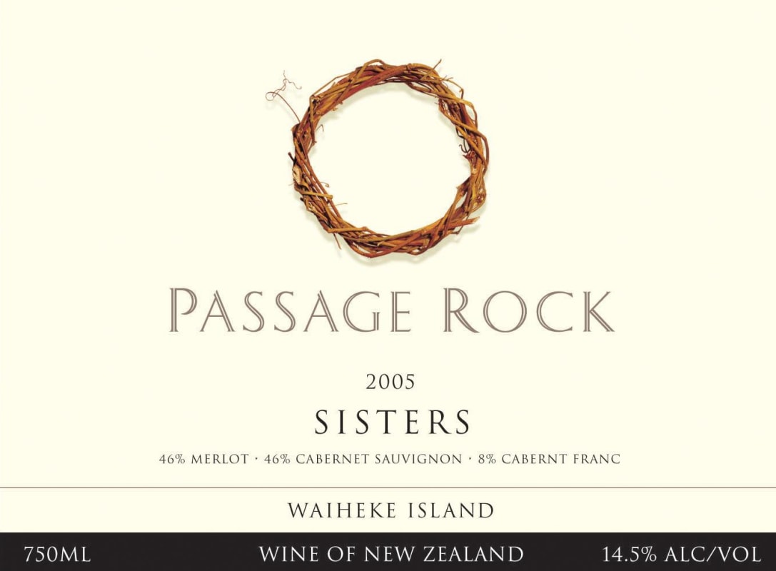 Passage Rock Wines Sisters 2005 Front Label