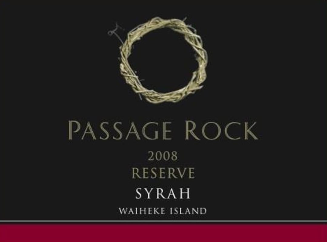 Passage Rock Wines Reserve Syrah 2008 Front Label
