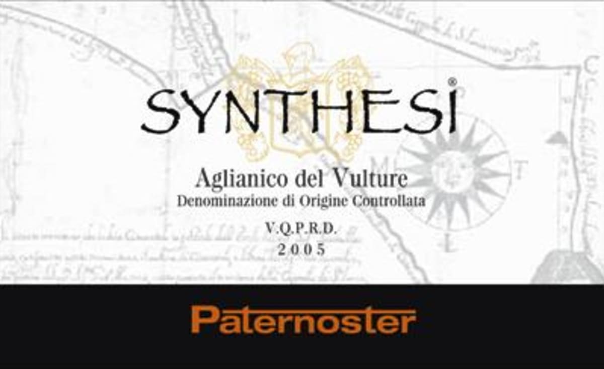 Paternoster Aglianico del Vulture Synthesi 2005 Front Label