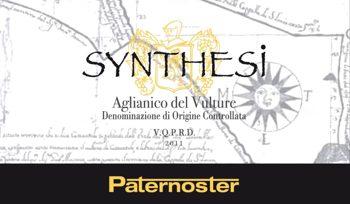Paternoster Aglianico del Vulture Synthesi 2011 Front Label