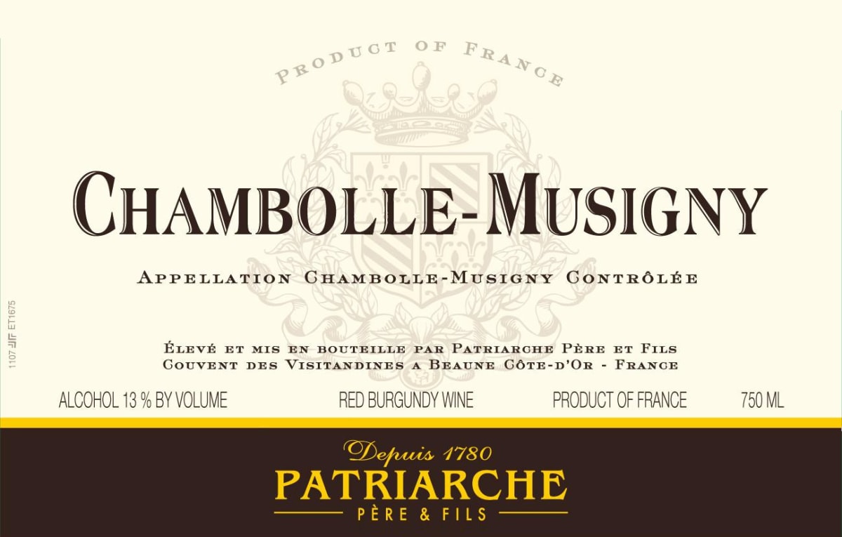 Patriarche Chambolle-Musigny 2006 Front Label
