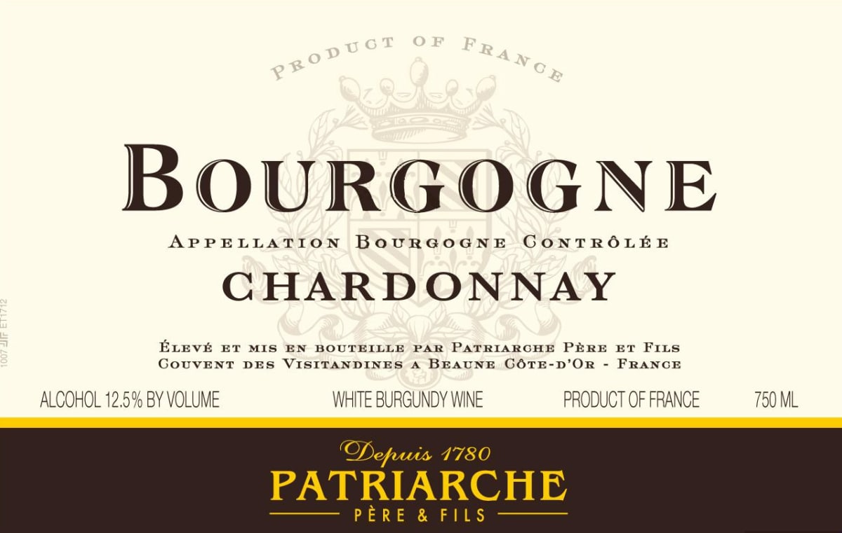 Patriarche Bourgogne Chardonnay 2009 Front Label