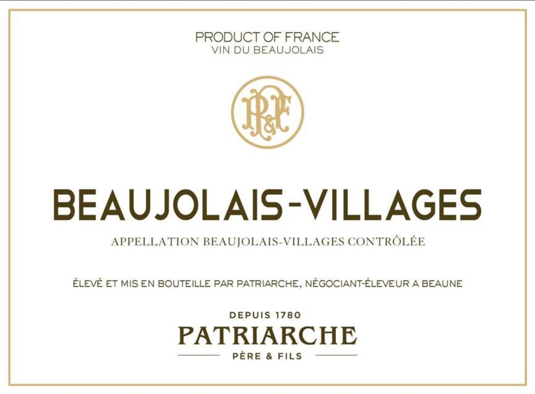 Patriarche Beaujolais - Villages 2012 Front Label