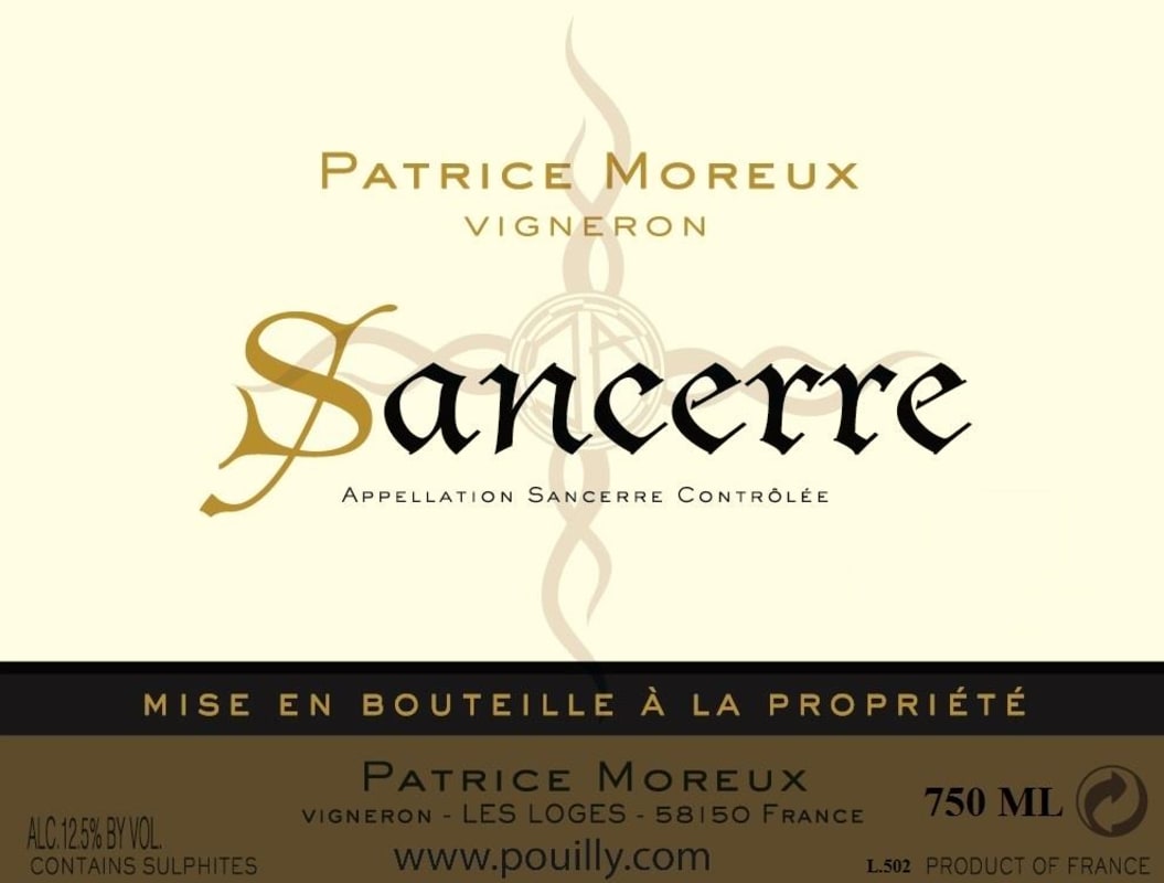 Patrice Moreux Sancerre 2015 Front Label