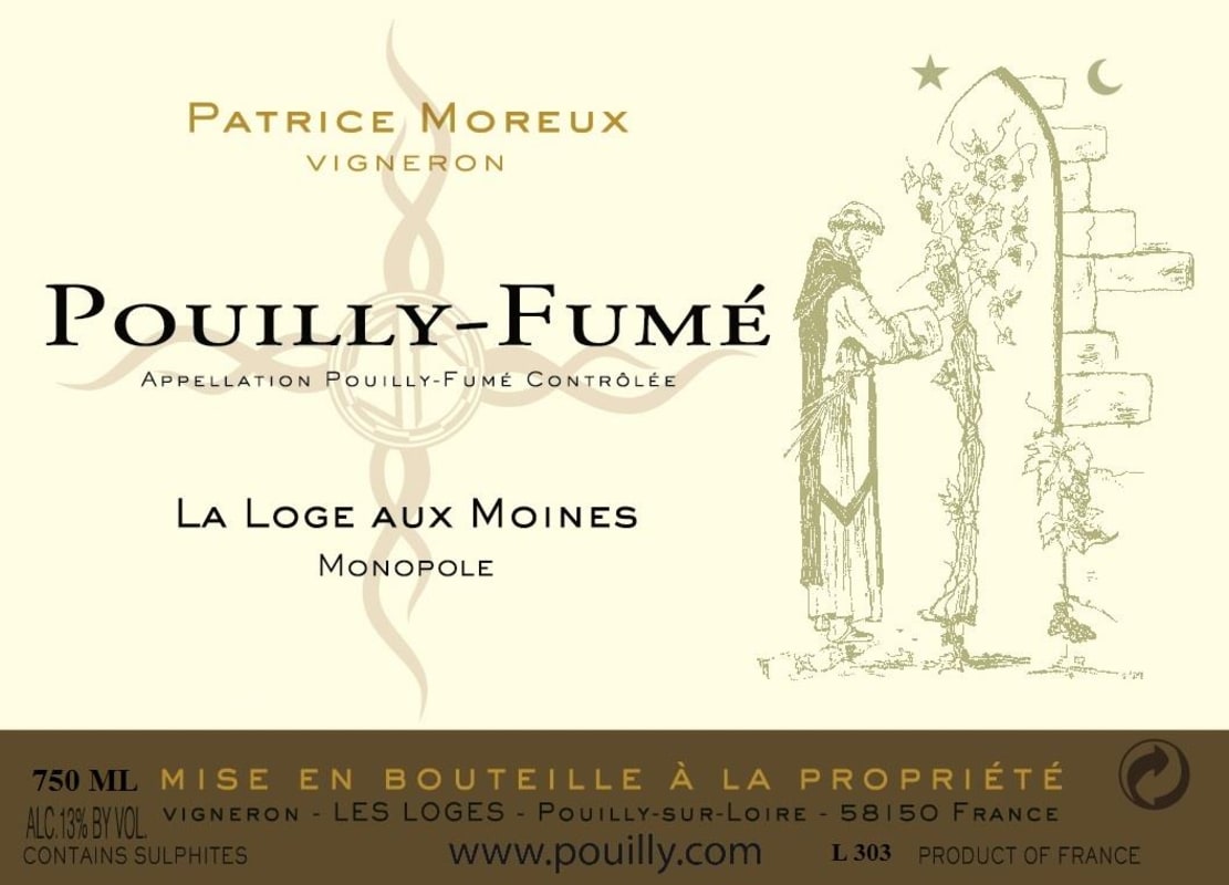 Patrice Moreux Pouilly-Fume La Loge aux Moines 2014 Front Label