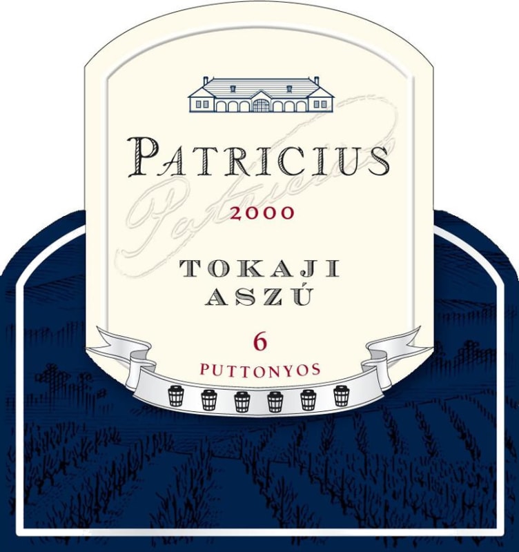 Patricius Winery Tokaji Aszu 6 Puttonyos 2000 Front Label