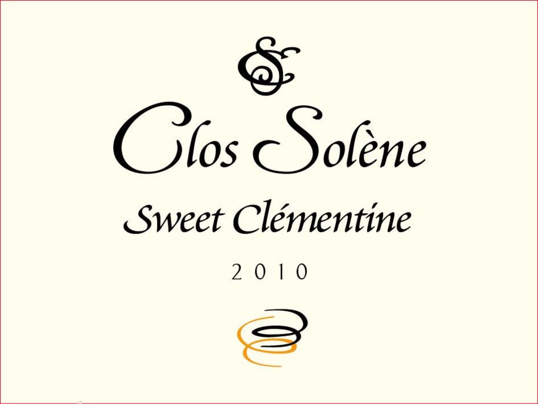 Clos Solene Sweet Clementine 2010 Front Label