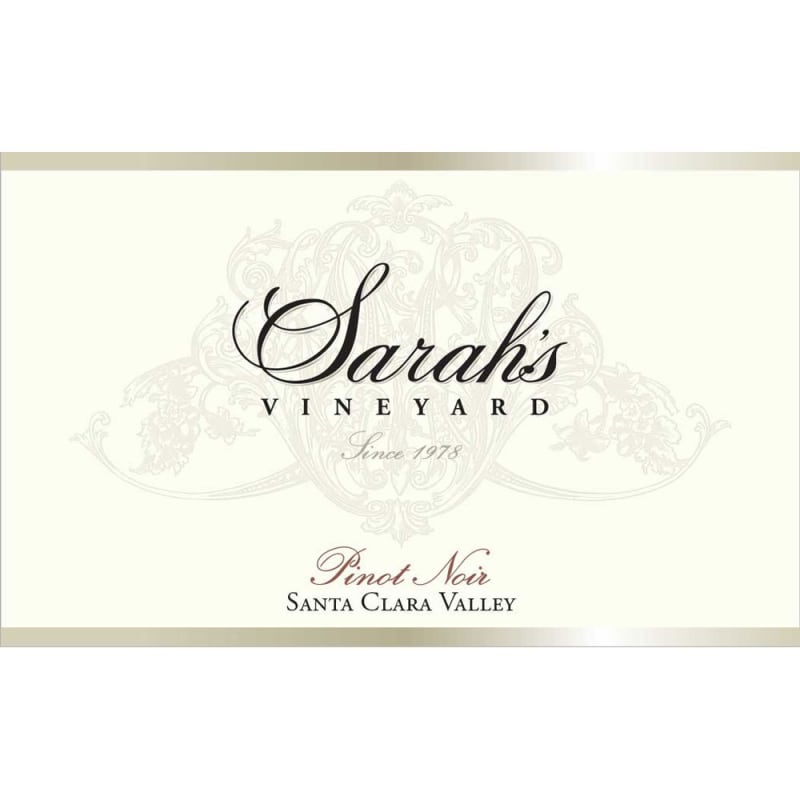 Sarah's Vineyard Santa Clara Valley Pinot Noir 2015 Front Label