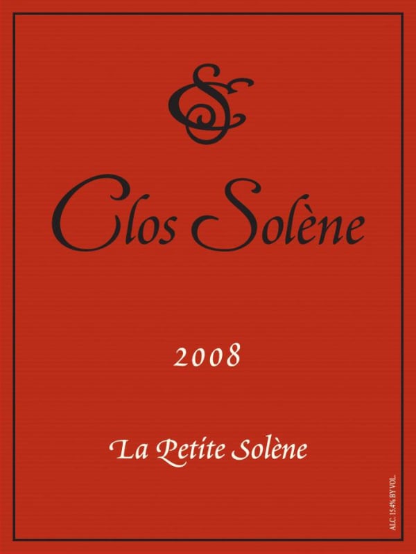 Clos Solene La Petite Solene 2008 Front Label