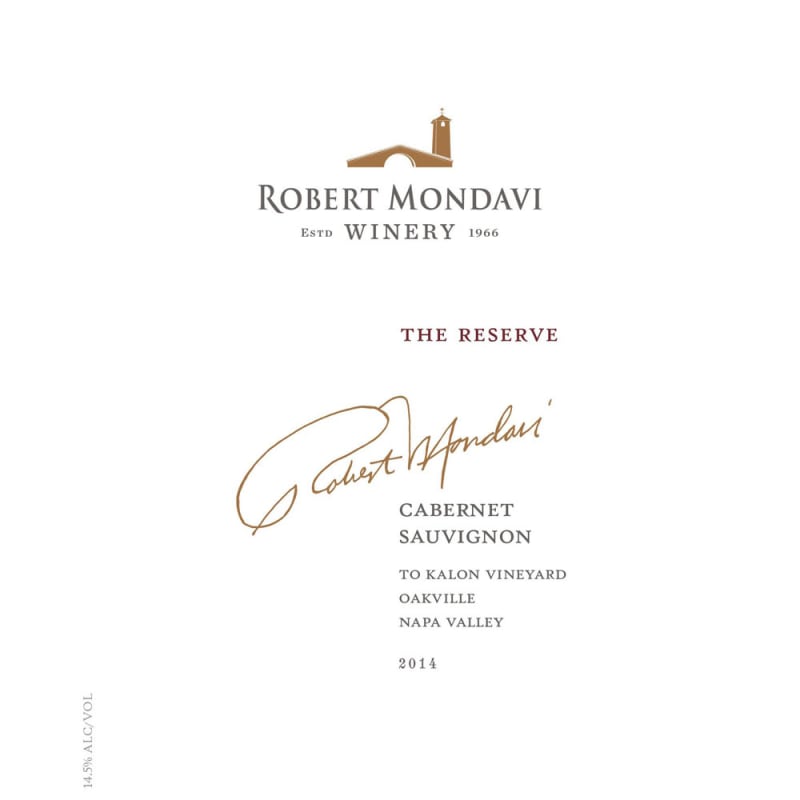 Robert Mondavi Reserve Cabernet Sauvignon 2014 Front Label