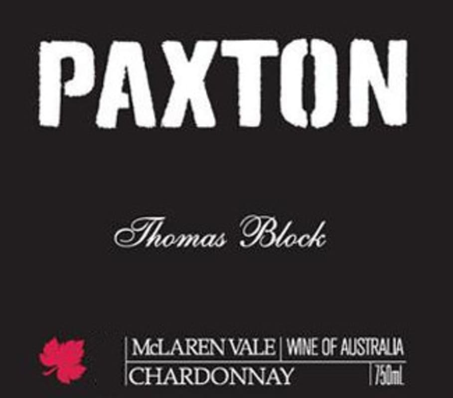 Paxton Vineyards Thomas Block Chardonnay 2015 Front Label