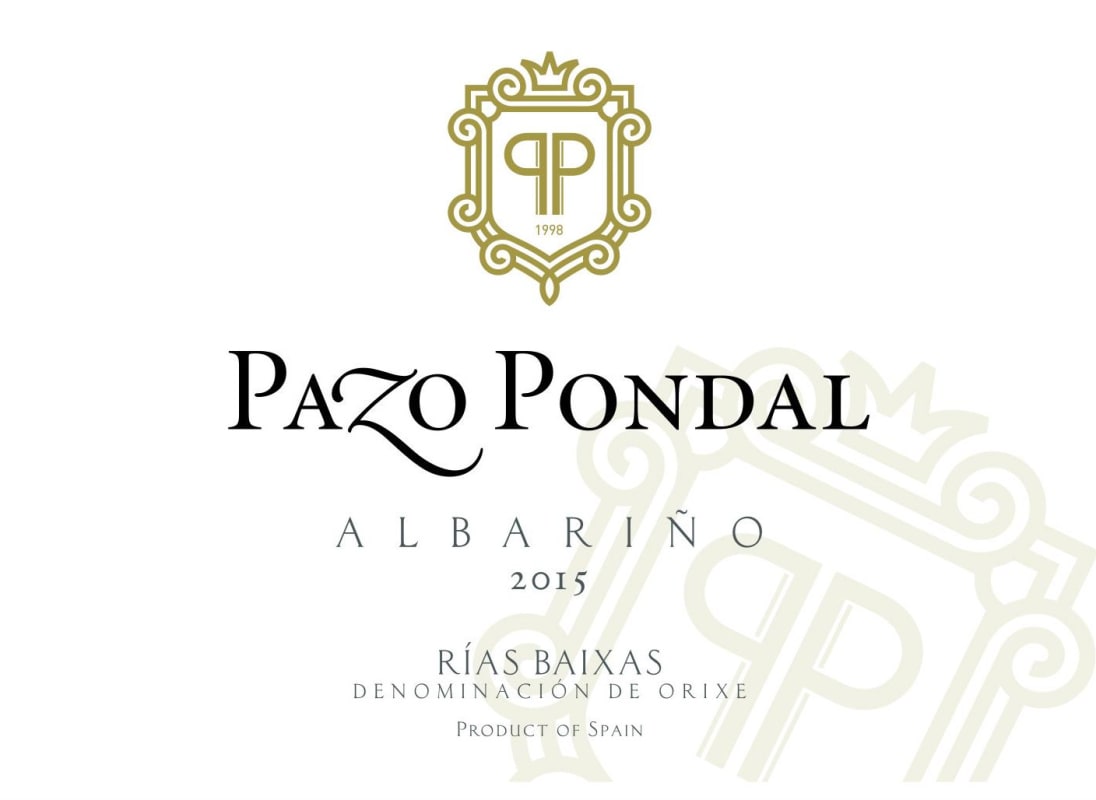 Pazo Pondal Rias Baixas Albarino 2015 Front Label