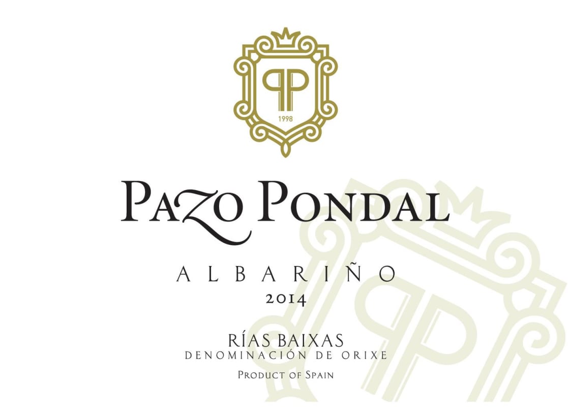 Pazo Pondal Rias Baixas Albarino 2014 Front Label